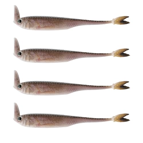 6th Sense Masterclass Strobe Shaker Forward-Facing Sonar Minnow Realistic Soft Plastic Bait with Bill-Driven Action 3.3 4.0 5.0 Finesse Fishing Lure (Live Minnow 5 (4/pk))