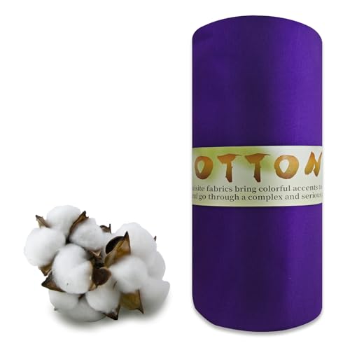 Image of 100% Purple Cotton Fabric for Sewing by 3 Yard, 59 inchWidth Quilting Fabric Medium Weight 5.8 oz, Muslin Fabric by The Yard, Embroidery Cloth