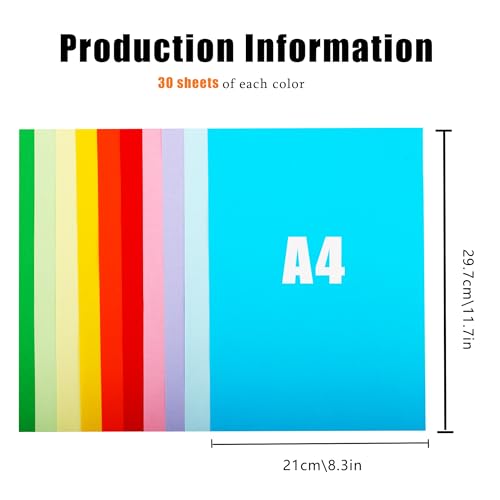 50% Off 300 Sheets A4 Colored Paper for Crafts & Office - Image 3