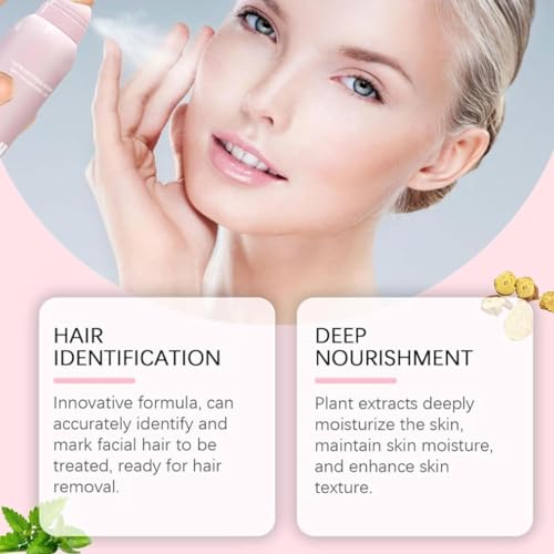 Image of Hair Identifier Spray for Shaving With 4 Pcs Razor, Moisturizing Skin Care Dermaplaner Spray, Body Face Hair Removal for Women | 120ml