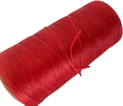 Hilo encerado plano 284 yardas 1 mm para cuero rojo miniatura 3