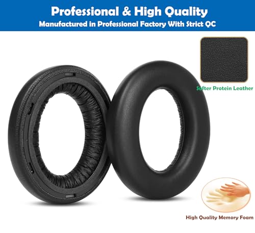 Momentum 4 Wireless Headphone Premium Protein Leather Earpads and Headband Cushion Compatible with Sennheiser Momentum 4 Wireless Headphone Earpads Cushion - Image 3