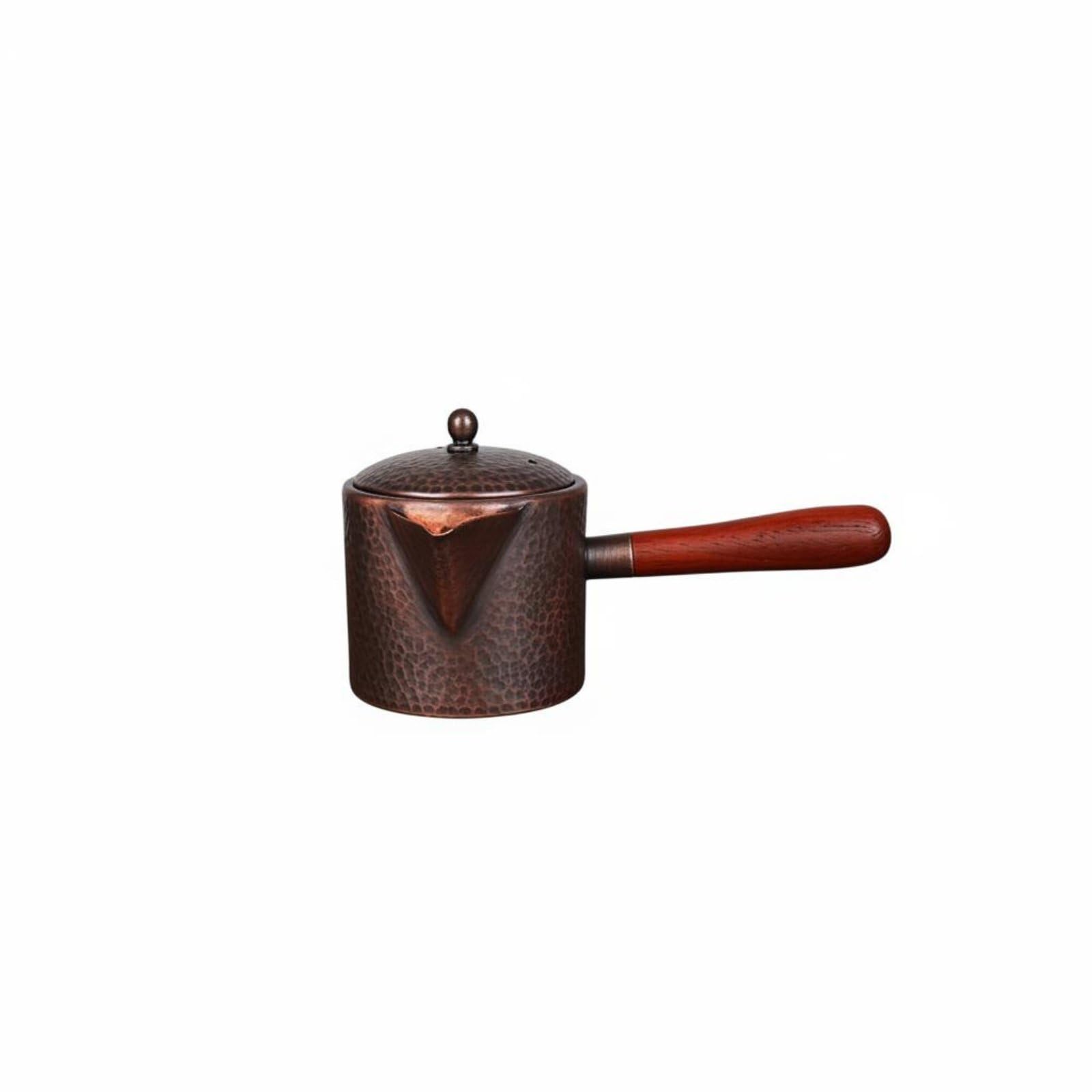 Hervidor Superficie Texturizada y Asa Mara Sólida Tetera Artesanal con Colador para Té y Antigoteo Acuado para Uso Diario Ceremonias y coración Rústica