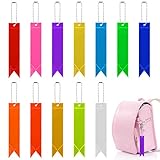 Prasacco 12 Stück Reflektor Anhänger, Reflektierender Schlüsselanhänger 12 Farben Kunststoff Flagge Reflektor Anhänger für Kleidung, Rucksäcke, Gepäck, Schlüsselanhänger, Haustiere, Radfahren, Laufen