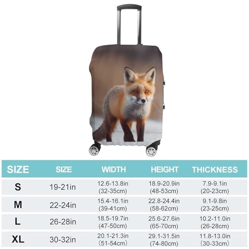 Carry on Luggage Cover Cute Fox Suitcase Covers for Luggages Tsa Approved Travel Luggage Sleeve Protector Elastic Suitcase Protector Anti-Scratch Washable Fits 19-30 Inch Case -S2