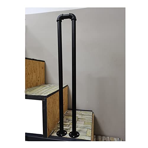 YJFENG Pasamanos De Barandilla para Escaleras, Hierro Forjado Industrial Kit De Postes De Soporte Antideslizante para Ancianos, Barandilla Escalera De Valla Tipo N para Escalón De Jardín Cover