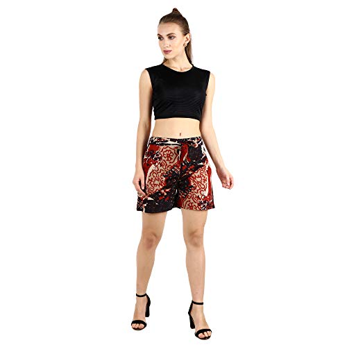 Image of POPWINGS Casual Beige Floral Printed Shorts
