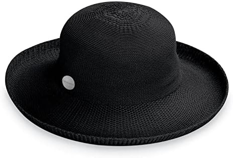 CARKELLA by Wallaroo – Women’s Victoria Sun Hat – UPF 50+ Sun Protection, Wide Brim, Packable Design and Adjustable Sizing for Medium Crown Sizes – Sun-Smart Hat for Everyday Wear (Black)