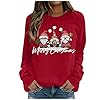 Générique Pull Femme De Noel Femme Noel Pull Vetements Femme Et éLéGant Robenoel Et Fille Ronde Pull Noir Col Rond Pullnoel Grande Taille Christmas Imprimé Assortis Tops De