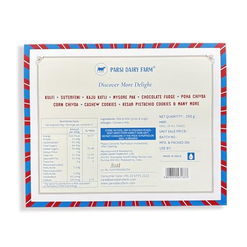 Image of Parsi Dairy Farm Barela Peda | Traditional, Rich & Sweet Indian Delight (250 Gm)