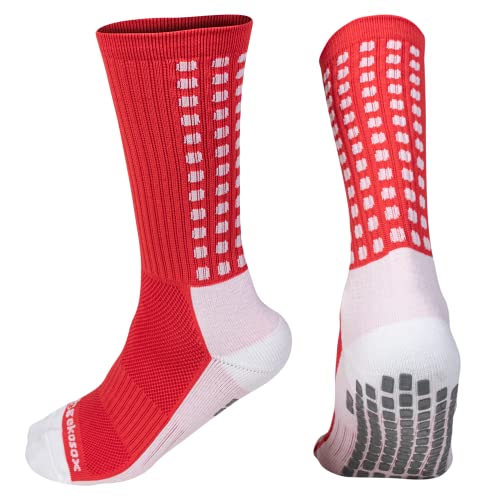 GekoSports Calcetines de fútbol (rojo), 7-11