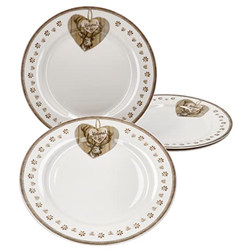 MamboCat Country Heart 4er Set Kuchenteller I Ø 20,5 cm I 4 Personen...