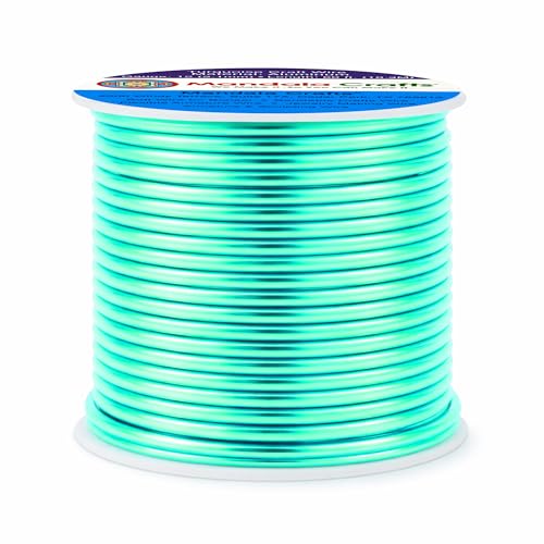 Image of Mandala Crafts 12 Gauge Turquoise Anodized Aluminum Craft Wire, 60 FT | Colored, Flexible, Bendable, for Bonsai, Armature, Sculpting, Wire Wrapping, Jewelry Making, Weather & Tarnish Resistant