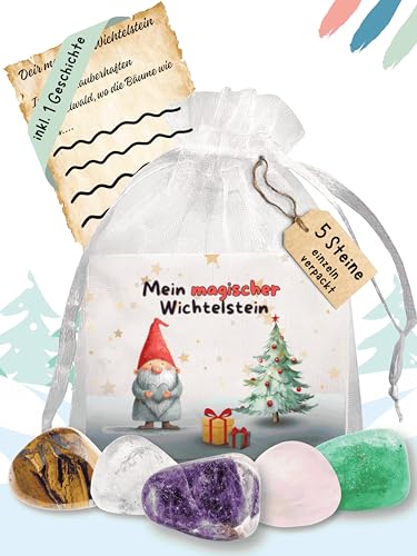 SoSi 5 Wichtelsteine, 2-4cm, Wichtelgeschenk, Wichteltür,...