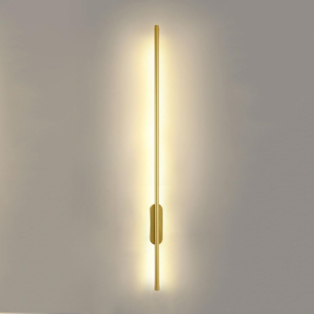 HXYSXHJUO Wall lamps,23"/31"/39" LED Linear Sconce Gold Lamp Finish Light, Living Room Sconces