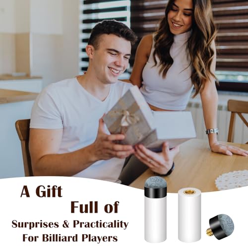 Nogeqi 16 Stück Billard Queue Spitzen 12mm, Billiard Köe Mit Pool Queue Zwinge Spitze Billard Queues Pool Cue Tip Für Billardstöcke Snooker Queues (Grau)