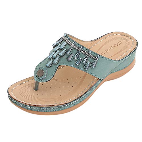 Sandales respirantes femme à bout ouvert avec broderies et semelle souple