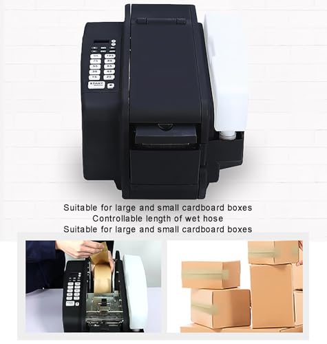 Distributeur automatique de ruban adhésif gommé avec longueur de tuyau humide contrôlable, plusieurs modes pour emballage express et boîte cadeau