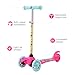 Barbie Self Balancing Kick Scooter with Light Up Wheels, Extra Wide Deck, 3 Wheel Platform, Foot Activated Brake, 75 lbs Limit, Kids & Toddlers Girls or Boys, for Ages 3 and Up