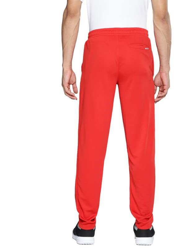 Image of ALCiS Men Red Solid Slim Fit Track Pants