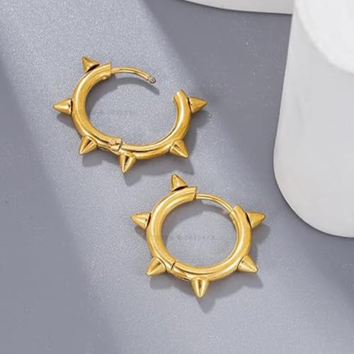 Image of Young & Forever Gift Stainless Steel Hoop Stud Earrings for Men and Boys