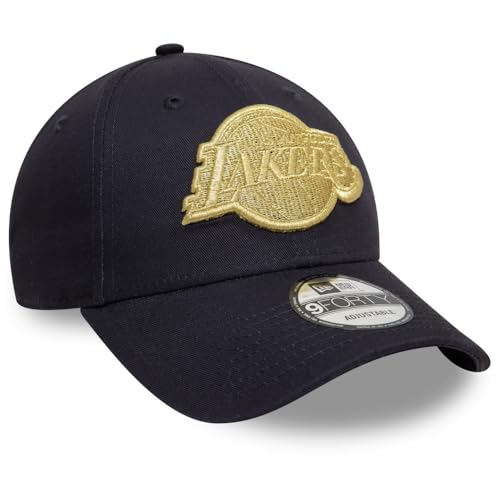 Gorra New Era 9Forty Los Angeles Lakers Navy Metallic miniatura 3