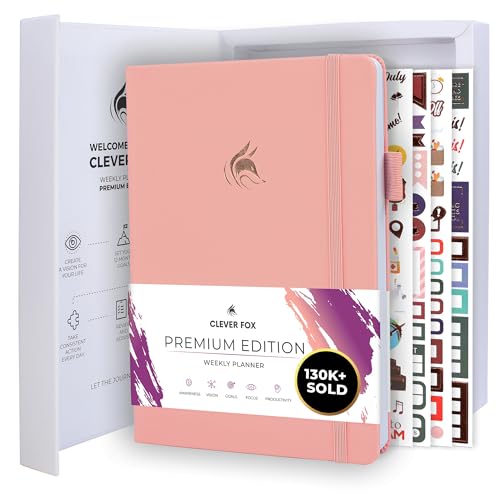 Clever Fox Planner Premium Edition &ndash; Undated Luxurious Weekly & Monthly Planner to Increase...