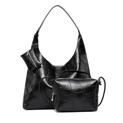 Image of NEWBELLA Hobo Purse, PU Leather Shoulder Bag, Tote Handbag for Work and Travel