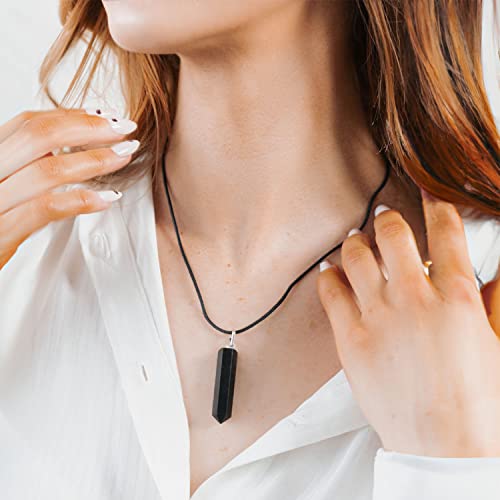 Ayana Natural Black Obsidian Healing Crystal Pendant Necklace For Women | For Grounding, Shielding, Protection, Cleansing, Balancing Chakra | Handmade With Ethically Sourced Raw Natural Pure Gemstones #TOP5