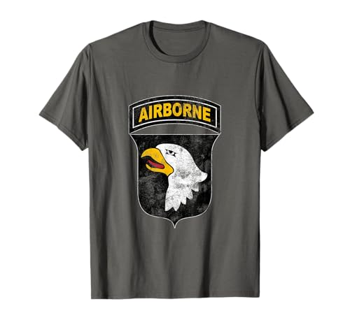 U.S Army 101st Airborne Division Paratrooper Veteran Flag T-Shirt