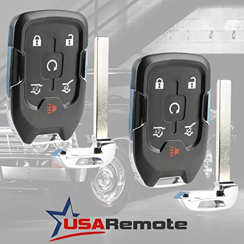 Image of Smart Key Fob Keyless Entry Remote fits 2015-2020 Chevy Suburban /Tahoe /GMC Yukon + Yukon XL (HYQ1AA, 13580802), Set of 2