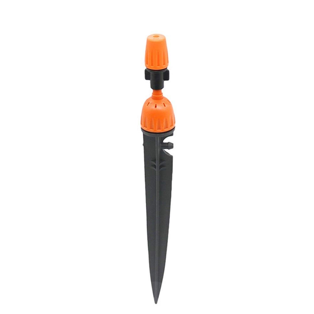 5 Pezzi Gocciolatore per irrigazione Giardino Arancione Microirrigatore e gocciolatore Regolabili per Tubo da Giardino in Serra da 4/7 mm