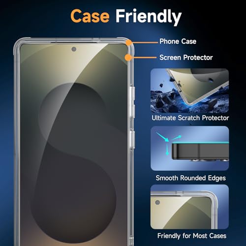 LYWHL 2-Pack Samsung Galaxy S25 Ultra Screen Protector, Tempered Glass for S25 Ultra with Alignment Frame, Sensitive Touch & Fingerprint Unlock, Anti-Scratch Case Friendly Bubble Free Easy Install - image 7