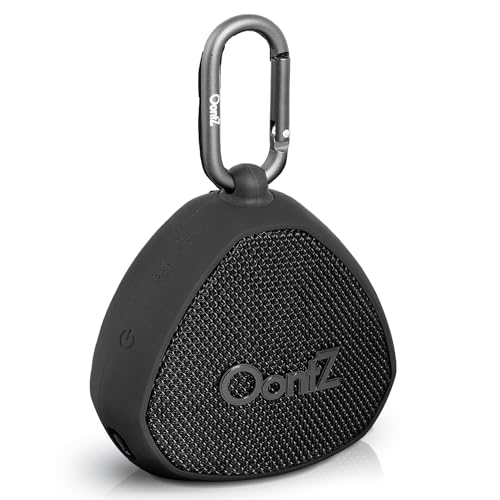 Image of OontZ Angle Clip - Portable Bluetooth Speaker, 5W Stereo Sound, 12 Hour Playtime, Rich Bass, 100 Foot Wireless Range, IPX7 Waterproof, Outdoor, Travel, Great Gift (Black)