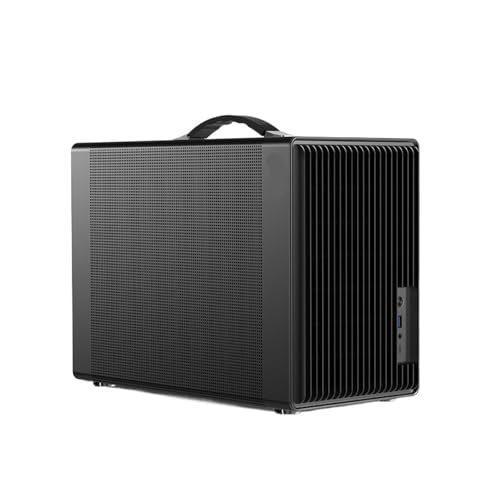 Gabinete EWAIDI P40 para PC, compatible con placas M-ATX e ITX, color negro, estructura de escritorio miniatura 1