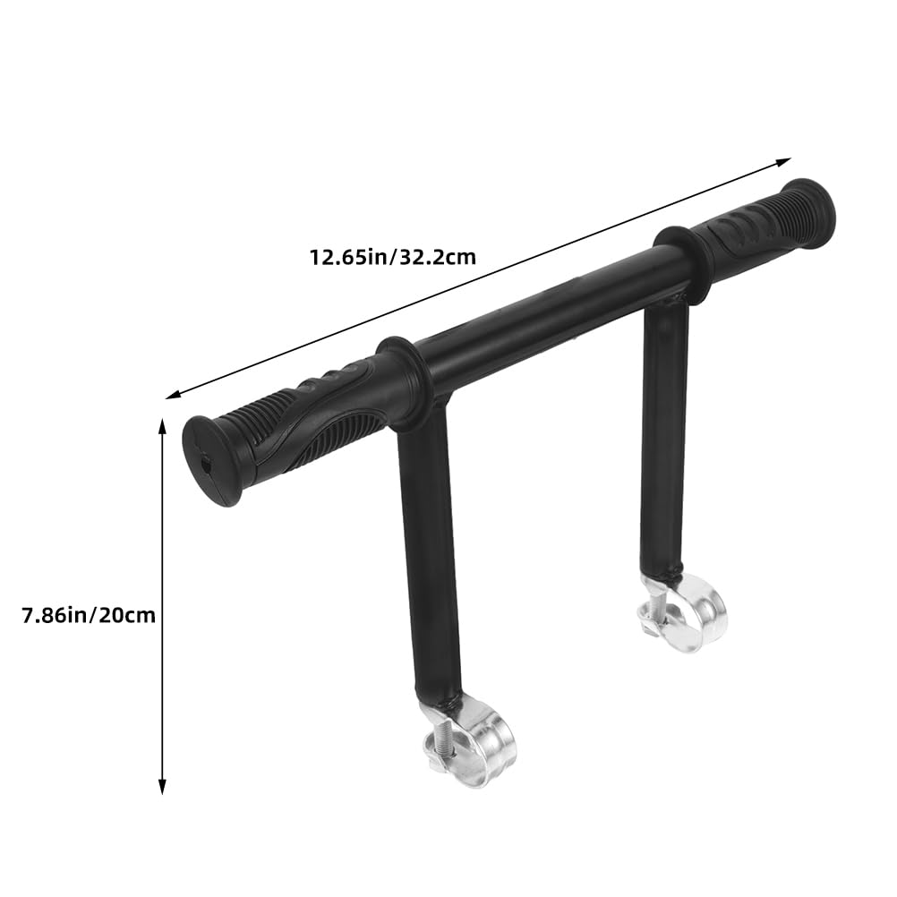 Extension de Guidon de vélo pour Poussette, Fixation de la poignée de calèche, Extension de Guidon de vélo, Support d'accoudoir Universel, en Acier Inoxydable, Noir
