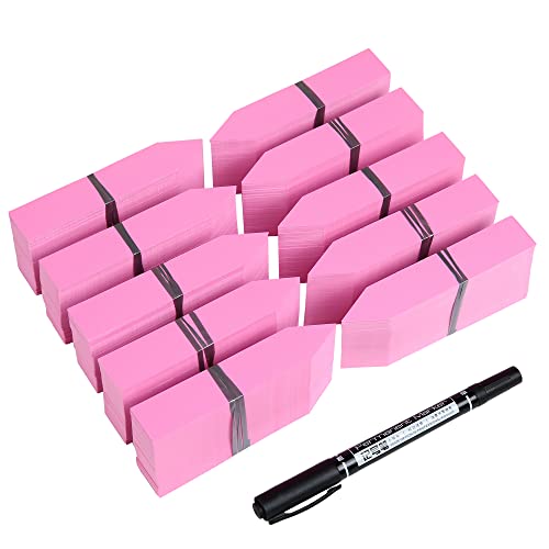 Lot de 1 000 étiquettes pour plantes, 10,2 cm, marqueurs imperméables pour pots de fleurs, rose