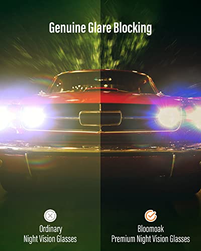 Bloomoak Night Driving Glasses| Polarized Night Vision Glasses - Anti Glare Glasses AR Coating| for Men/Women|Metal Frame3