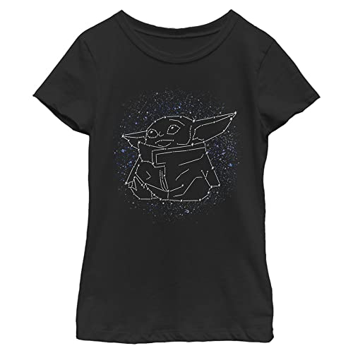 T-shirt Star Wars Mandalorian noir pour fille en coton taille S
