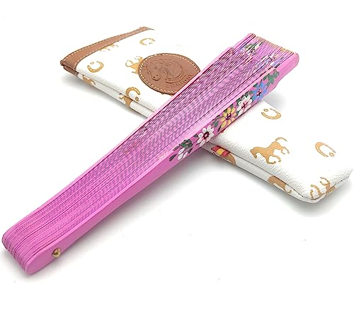 Ventaglio pieghevole a mano con custodia