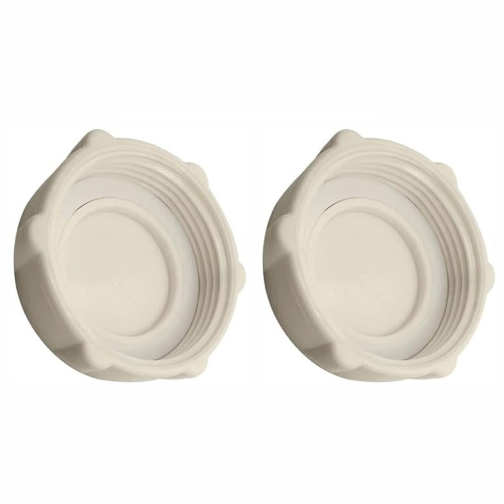 2Pcs Drain Valve Cap, P01006 Swimming Pool Drain Valves Caps Diameter 4.6cm/1.8in Plastic Swimming Pool Accessories Compatible with Coleman (White)