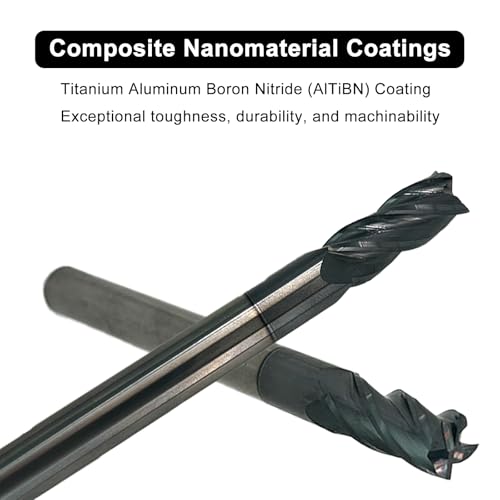 Image of 2PCs Micrograin Carbide Square End Mill Extra Long Reach 4 Flute 3 /8in (3 /8'' x 7 /8'' x 3 /8'' x 4''L x 4F), for Milling Alloy Steels, Hardened Steel, Metal & More, 2 Pack