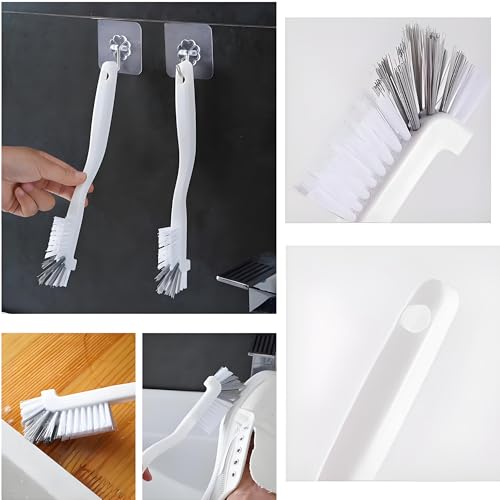 Image of Crevice Cleaning Brush 12Pcs, Hard Bristle Deep Cleaning Brushes Supplies for Household use, Kitchen, Bathroom, Corner, Grout, Sink, Cup, Teapot, Bottle, Blender