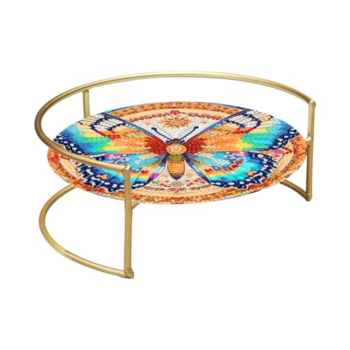 Generic Acrylic Art Painting Bathroom Tray Bathroom Skincare Organizer Rhinestone