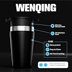 2.5" Clear Ice Ball Maker - Stainless Steel Sphere Ice Mold for Whiskey & Cocktails, Crystal Clear Round Ice Cube Tray with Easy-Release Silicone, Bourbon Gifts for Men, 2 Pack (Black)