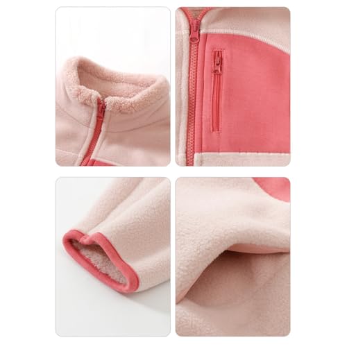 Teen Girls Fleece Jacket Coat Comfy Soft Warm Winter Sweatshirt Coats Zip Up Windproof Casual Outwear With Pockets2