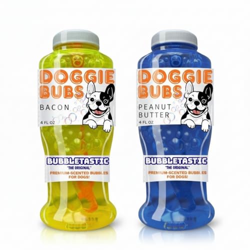 Bubbletastic Dog Bubbles 8 oz Total Bacon and Peanut Butter Scented Set of 2