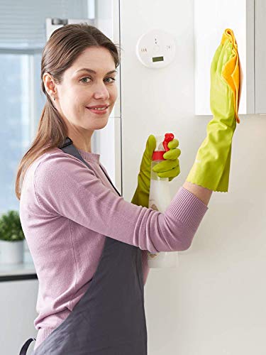 Image of LANON wahoo Cleaning Gloves with Cotton Flocked Liner,Bud Tender,Medium | Skin-Friendly,Dish Washing,Reusable,Latex Free,DEHP-Free,Non-Slip,Dishwashing Household Kitchen Gloves