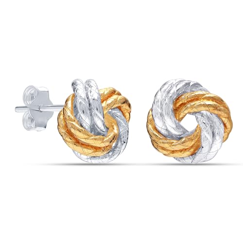 Boucles d'oreilles argent 925 LeCalla torsadées légères pour lobes sensibles