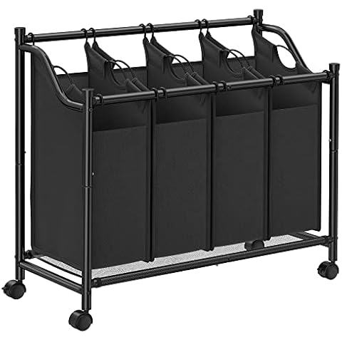 SONGMICS 4-Bag Rolling Laundry Sorter Cover